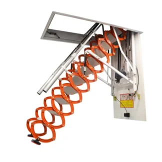 Escalera telescópica Escalera de ático de elevación eléctrica automática con control remoto motorizado de alta resistencia directa de fábrica