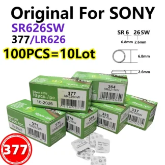 100 Uds originales para SONY SR626SW LR626 AG4