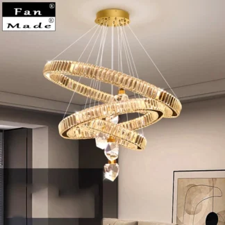 Lámpara colgante de cristal para decoración del hogar, iluminación interior, nórdica, para comedor y sala de estar