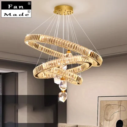 Lámpara colgante de cristal para decoración del hogar, iluminación interior, nórdica, para comedor y sala de estar