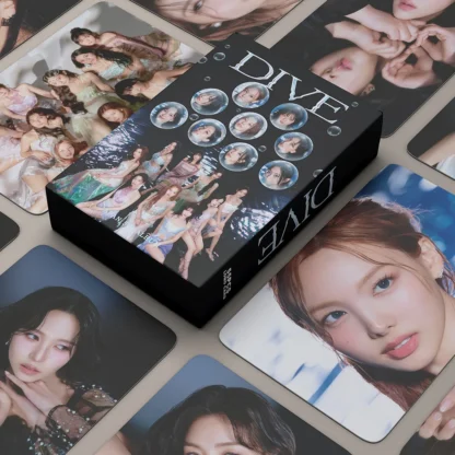 XIURAN 55 piezas dos veces álbum de buceo tarjeta Lomo Kpop tarjetas fotográficas serie de postales