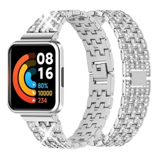 Correa de diamante para reloj inteligente POCO, pulsera de acero inoxidable, Protector de caja, pulsera de Metal para reloj POCO, Correa