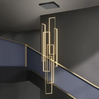 Luces colgantes para decoración del hogar, candelabro nórdico para escaleras, sala de estar, dormitorio y comedor, luz de techo, iluminación interior
