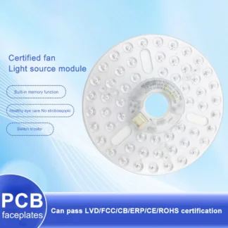 Panel de anillo LED, luz circular AC 110V/220V 15/18/24W, tablero de techo redondo de repuesto, tablero de lámpara Circular, módulo LED para ventilador de techo