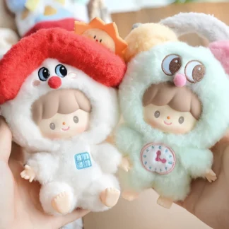 Caja ciega genuina de la serie Zzoton Happy Childhood, muñeco colgante de felpa de vinilo Kawaii, colección de cajas misteriosas, juguetes, regalos de cumpleaños