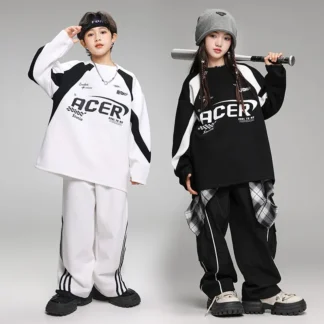 Ropa de calle para niños y adolescentes, sudadera de hip hop, conjuntos de pantalones Cargo, chándales, ropa de rendimiento, camiseta para niños, pantalones