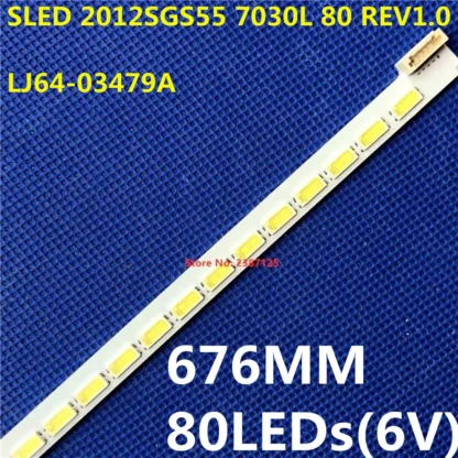 Tira de LED para iluminación trasera 80 lámparas para SLED 2012SGS55 7030L 80 REV1.0 LJ64-03479A 55PFL5537H 55PFL5527H 55PFL5507K/12 LTA550HW03
