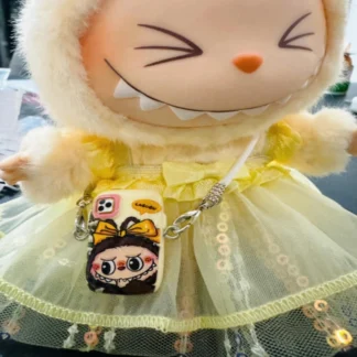 2025 nuevos accesorios Labubu decoración Mini funda de teléfono de dibujos animados colgante Mini cámara Labubu Diy accesorios de decoración juguete para regalo
