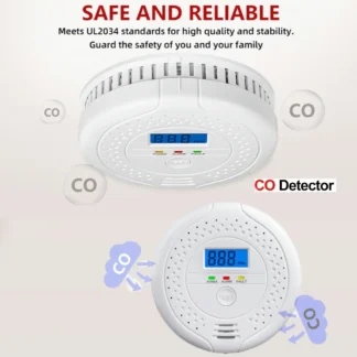 Detector Digital de monóxido de carbono, Sensor de advertencia de luz de sonido, medidor de Monitor de Gas CO alimentado por batería con indicador LED