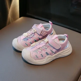 Sandalias deportivas para niñas, novedad de verano 2025, sandalias para niños, suela suave, zapatos de playa informales cómodos para niños