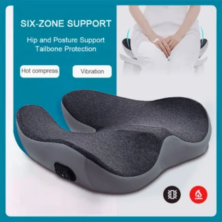 Cojín de masaje eléctrico, silla de masaje con vibración, estera de masaje de cadera, masajeador de glúteos, soporte de cintura, almohada Lumbar