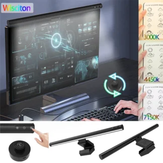 Controlador de barra de luz LED para Monitor, tira de iluminación para Monitor, juego de trabajo, aprendizaje, lectura, atenuación, tira de luz de mesa, lámpara de ambiente RGB