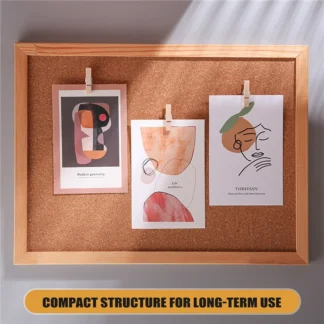 Chinchetas con Clips de madera, 50 Uds., chinchetas, Clips de papel creativos, pinzas para la ropa para tablero de corcho y pared de fotos, oficinas