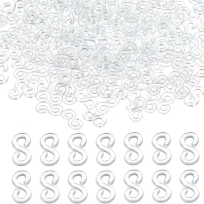 500 piezas de plástico S Clips telar banda de goma conectores ganchos cierres para DIY telar pulseras collar joyería accesorios