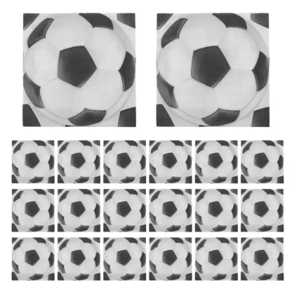 Servilletas con estampado de fútbol, accesorios de servilletas de dibujos animados, béisbol de papel para fiestas, 20 Uds.