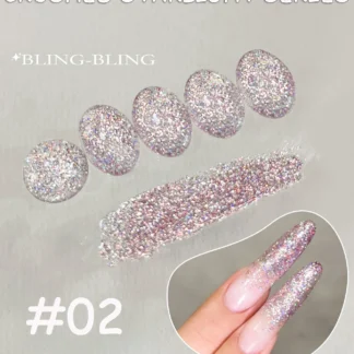 1 Uds TC uñas rosas románticas trituradas serie Starlight esmalte de uñas en Gel nuevo diamante brillante suministros para decoración de uñas