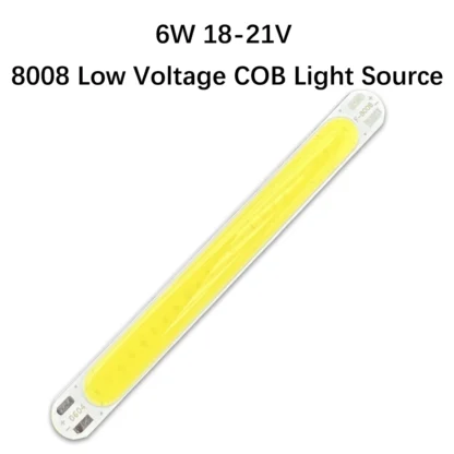 10 Uds nuevo 80x8mm 18-21V DC 6W tira de LED blanca fría 600lm COB fuente de luz bombilla Chip a bordo para bricolaje