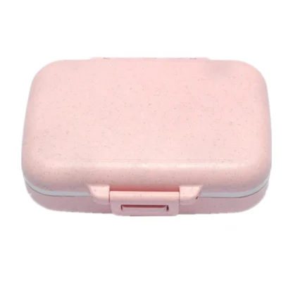 Pastillero portátil con 6 compartimentos, dispensador de medicina PP saludable, organizador de viaje, tamaño de bolsillo, uso diario, ecológico, biodegradable