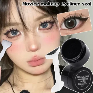 Sello de delineador de ojos líquido negro, plantilla de delineador de ojos perezoso de secado rápido, resistente al agua, sello de delineador de ojos duradero, herramienta de maquillaje de ojos para principiantes