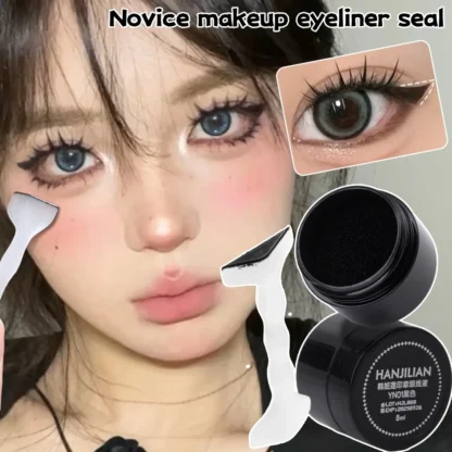 Sello de delineador de ojos líquido negro, plantilla de delineador de ojos perezoso de secado rápido, resistente al agua, sello de delineador de ojos duradero, herramienta de maquillaje de ojos para principiantes