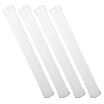 4Pcs 35x31cm Tubos Plásticos Redondos Tapas Contenedores de Almacenamiento para Envío de Carteles Mapas Pintura Embalaje