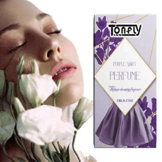 Perfume de vestido morado afrutado, nuevo diseño, perfume de mujer con cuentagotas, fragancia duradera, atractivo al sexo opuesto.