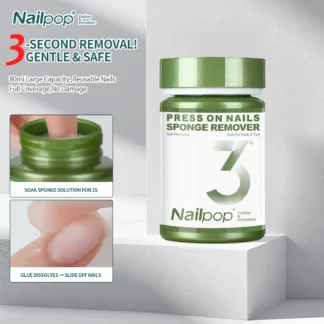 Nailpop-esponja removedora de uñas mejorada, 100ml, gran capacidad para pegamento sólido, removedor de uñas postizas, remojo 3s, eliminación suave sin daños