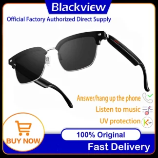 Blackview-gafas de sol inteligentes a la moda, inalámbricas, con Bluetooth, llamadas, Control táctil, Anti-UV, para deportes al aire libre, para hombres y mujeres