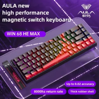 AULA WIN60/68 HE teclado para juegos interruptor magnético con cable estructura de junta RGB Teclado mecánico de intercambio en caliente accesorios para juegos
