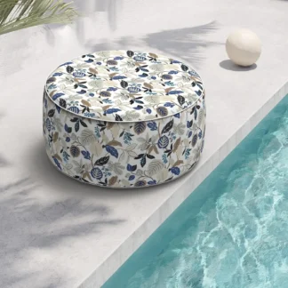 Otomana inflable para interior/exterior, puf para todo tipo de clima D31 X H14 H, reposapiés redondo, taburete portátil para Patio, jardín, porche