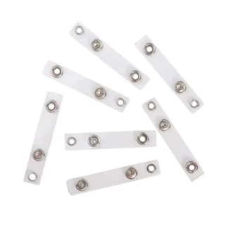 Accesorios de alta calidad, soporte para insignia de PVC transparente, tarjetero de identificación, llaveros, tarjetero, cordón, hebilla