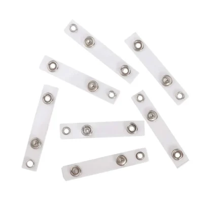 Accesorios de alta calidad, soporte para insignia de PVC transparente, tarjetero de identificación, llaveros, tarjetero, cordón, hebilla