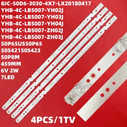 Tira de LED para Thomson 50UD6306 50UD6406 50P65US 50S421 50S423 50EP640 50DP628 TV-GIC-50D6-3030 4C-LB5007-YH02J
