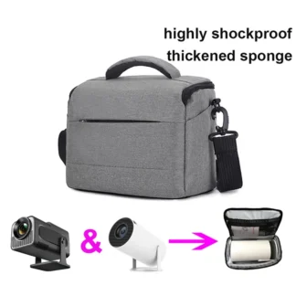 ABKQ-2X para HY300 HY320 bolsa para proyector estuche para cámara a prueba de golpes bolsa de transporte de viaje almacenamiento para proyectores gris