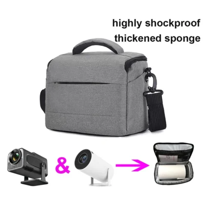 ABKQ-2X para HY300 HY320 bolsa para proyector estuche para cámara a prueba de golpes bolsa de transporte de viaje almacenamiento para proyectores gris