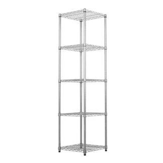 - Estantes de almacenamiento certificados Nsf, zinc, unidad de alambre de acero resistente con pies ajustables, estante para garaje o panadero, cocina, despensa