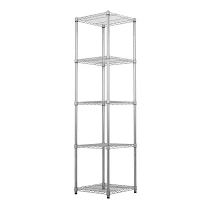 - Estantes de almacenamiento certificados Nsf, zinc, unidad de alambre de acero resistente con pies ajustables, estante para garaje o panadero, cocina, despensa