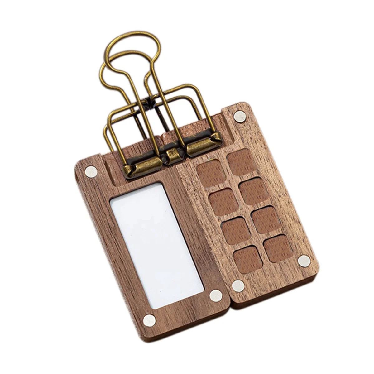 Paleta portátil B74A, paleta de pintura de viaje, mini cuaderno de bocetos de acuarela, con clip de metal, regalo para pintores y artistas C B