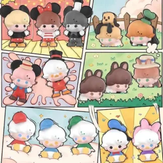 Nuevo y genuino Dimoo World × bolsa ciega de la serie Disney, Mini figura de acción clásica, colección de Mickey, regalo de adorno de escritorio de moda