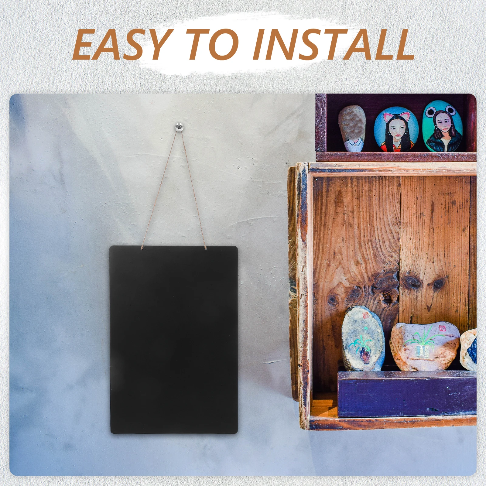 Pizarra colgante de doble cara, tablero de notas borrable para montaje en pared, para el hogar, oficina, escuela, escritura creativa, exhibición de aviso