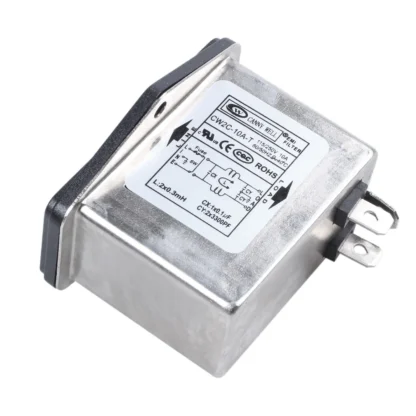 B21B 2 uds accesorios: 1 Uds terminales de soldadura filtro IEC 320 C14 EMI y 1 Uds DM 55-1 voltímetro Digital LCD enchufe estadounidense