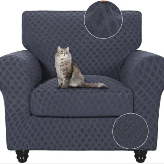 Funda de sofá, funda de sillón de 2 piezas con 1 funda de cojín separada, Protector de muebles suave elástico para sala de estar