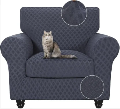Funda de sofá, funda de sillón de 2 piezas con 1 funda de cojín separada, Protector de muebles suave elástico para sala de estar