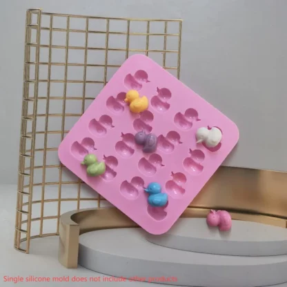 Pato de silicona suave caramelo Chocolate molde de caramelo galleta pastel jabón artesanía molde para hornear pastelería decorativa herramienta de bricolaje