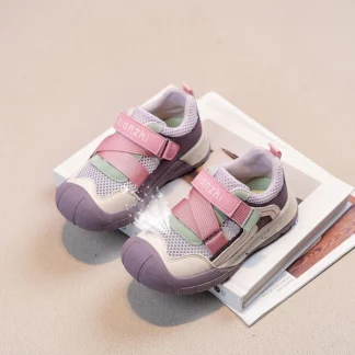 Zapatillas de deporte para niños, zapatos deportivos de malla para correr para primavera y verano, zapatos antideslizantes para bebés, zapatos planos informales para niños al aire libre