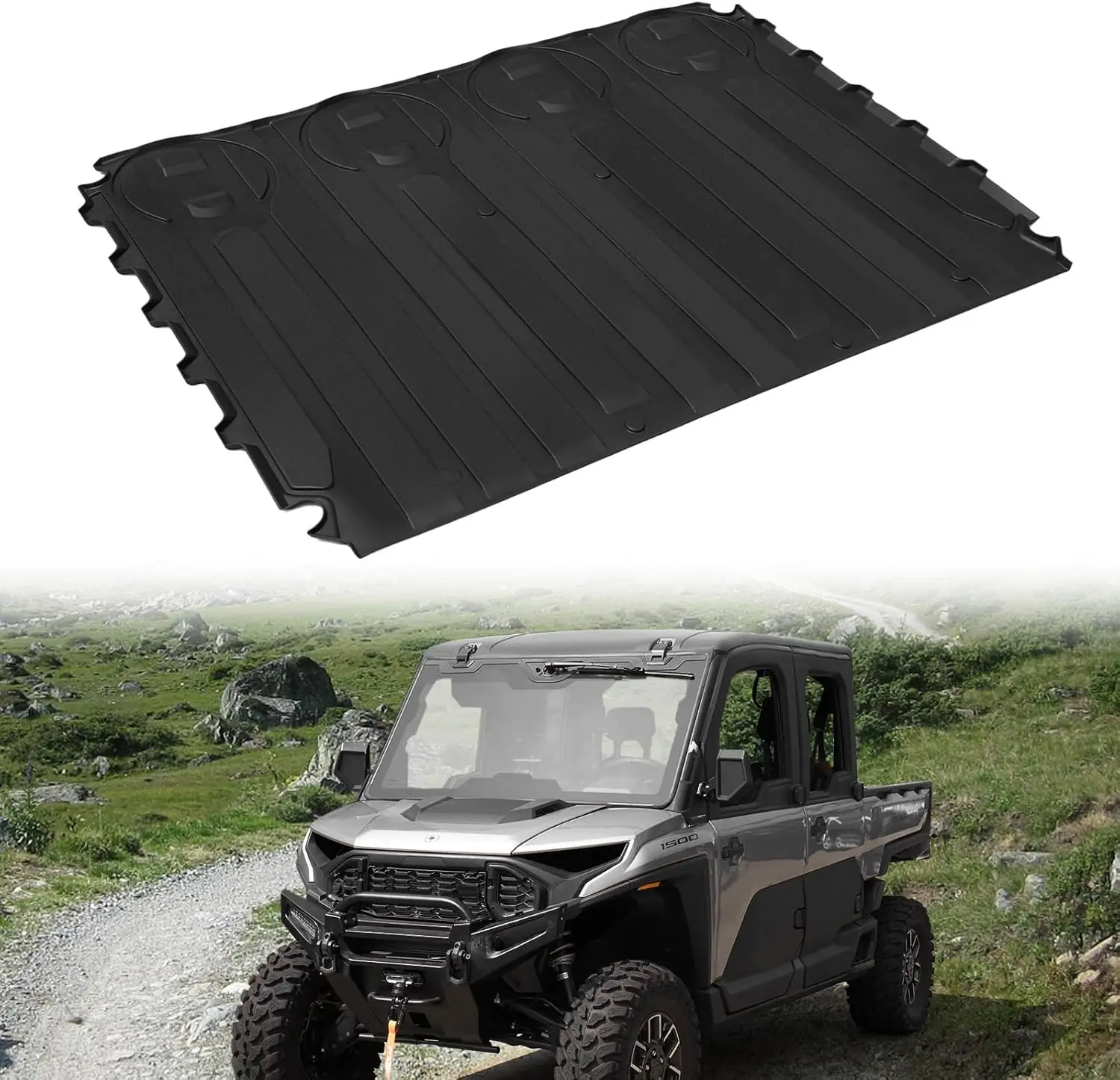 Estera de cama de carga Tpe para Polaris Ranger Xd 1500, accesorios 2024, revestimiento de alfombrilla de cama de carga trasera Tpe para Polaris Ranger Crew/Xd 1500