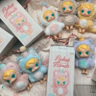 Caja ciega de la serie Molly Pocket Friends para bebé, muñecos con cara de vinilo, colgantes de bolsa Molly, regalos de Festival para niña, novedad