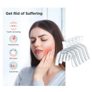 Protector bucal nocturno de silicona para apretar los dientes, ayuda para dormir, bandeja para blanquear los dientes, 2/4 Uds.