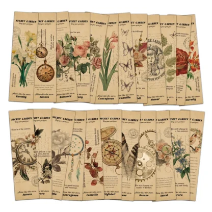 Marcapáginas Retro y nostálgico para lectura de páginas de libros, marcado para estudiantes, regalos creativos, decoración, tarjetas de marcado de páginas, 30 piezas