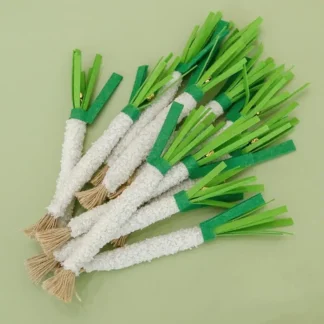 Juguete de cebollino de fieltro duradero para gatos, juguete realista divertido de verduras simulado, resistente a mordeduras, juguetes para gatos, suministros para mascotas